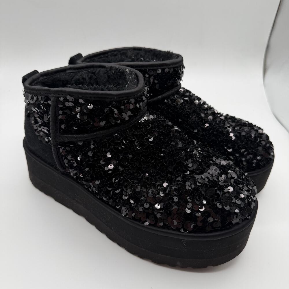 UGG Ultra Mini Platform Sequin Boots